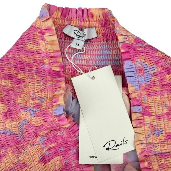 NWT RAILS Addison Flowy Smocked Mini Skirt In Passion Flower Size Medium - Picture 6 of 9